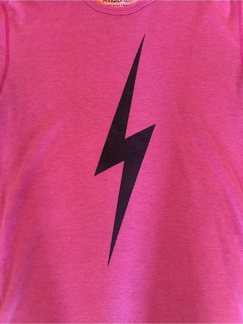 Aviator Nation Pink Lightning Bolt Long Sleeve Top - Picture 4 of 7